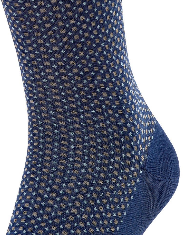 FALKE Men's Uptown Tie Patterned Dress Socks, Royal, 11-12 - Image 3